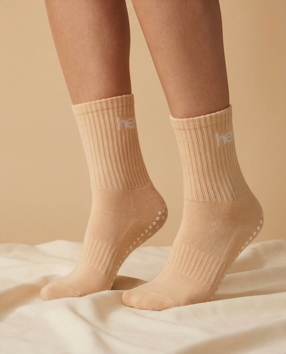 Mid Crew Pilates Grip Socks