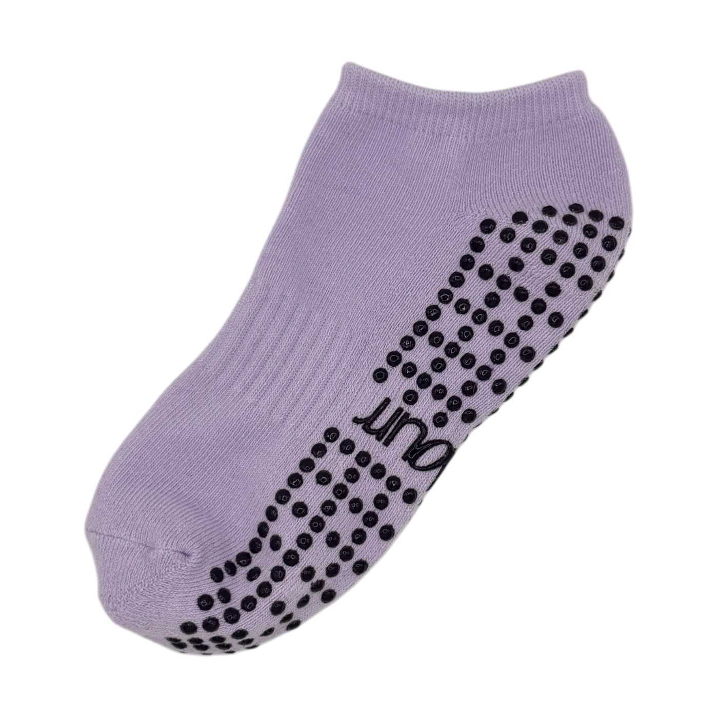 Chaussettes Pilates antidérapantes courtes - Violet/Noir