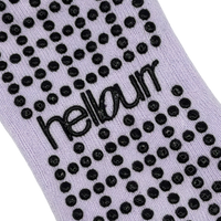 Chaussettes Pilates antidérapantes courtes - Violet/Noir