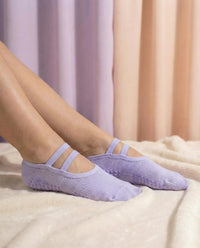 Ballet Pilates Grip Socks - Pastel Purple