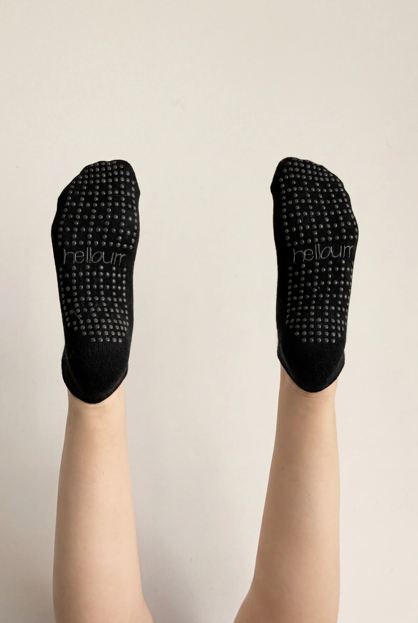 Calcetines Antideslizantes cortos para Pilates - Negro