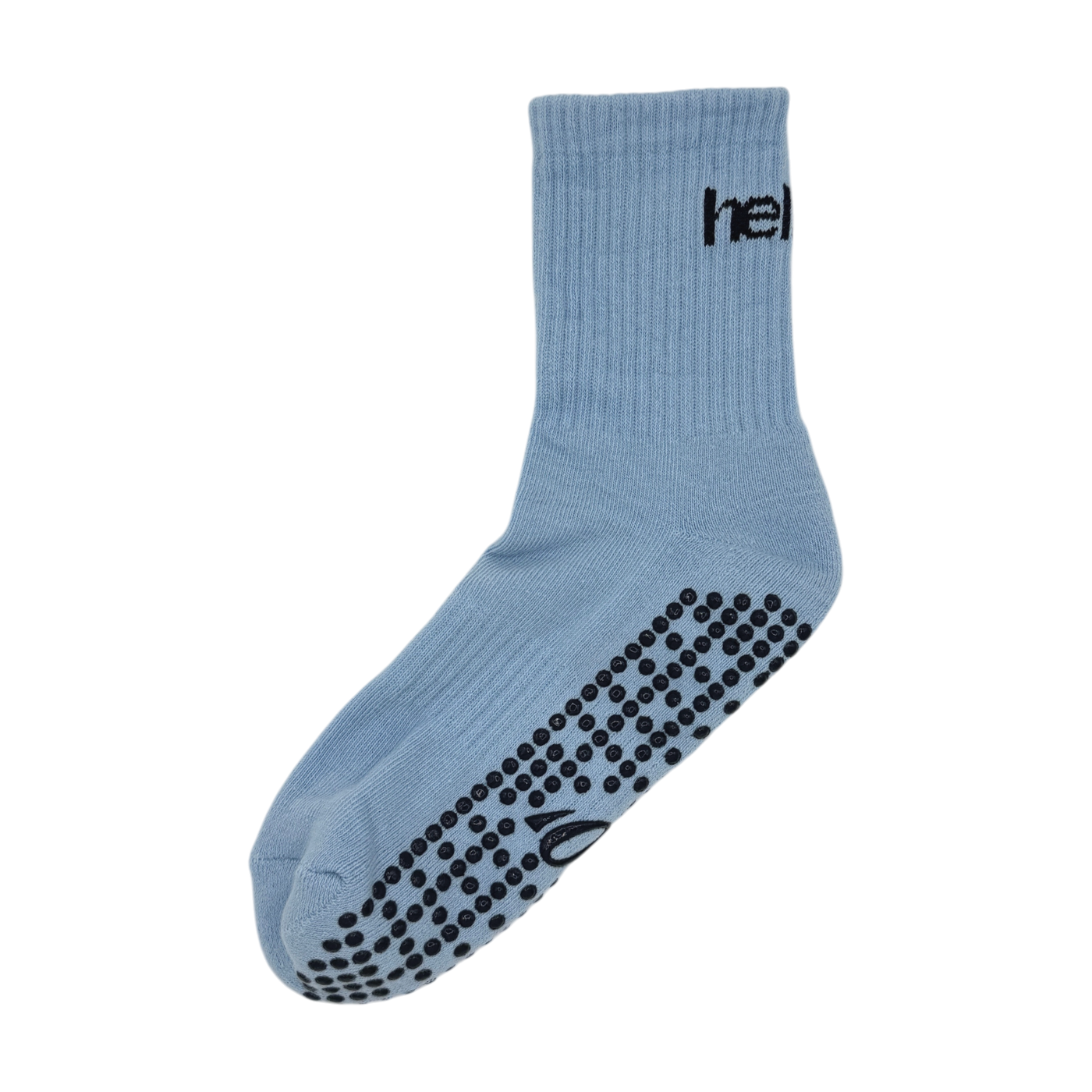Mid Crew Pilates Grip Socks - Ice Blue