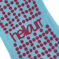 Calcetines Antideslizantes cortos para Pilates - Azul