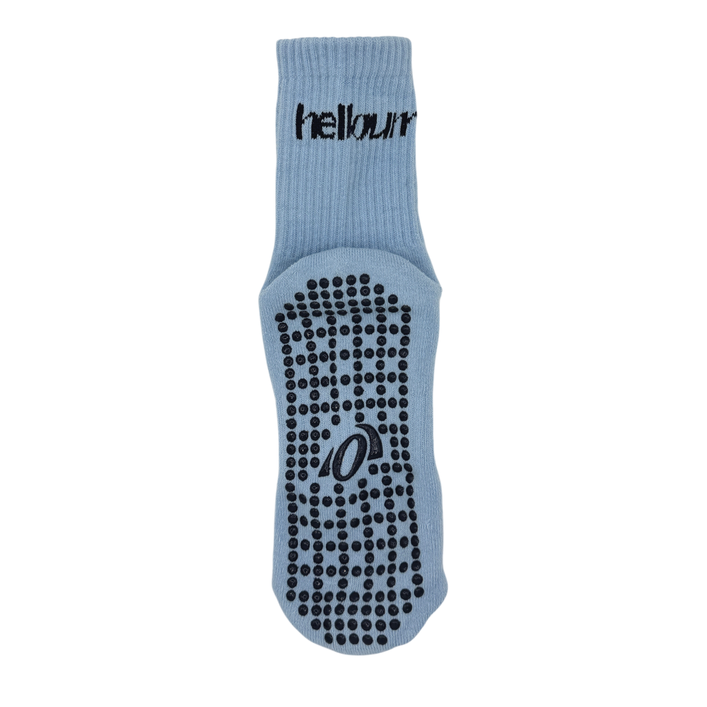 Mid Crew Pilates Grip Socks - Ice Blue