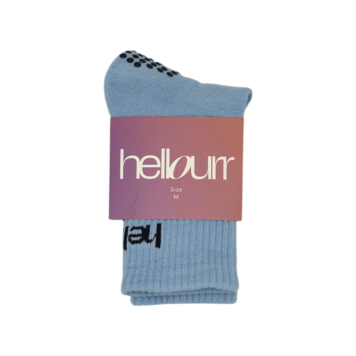 Mid Crew Pilates Grip Socks - Ice Blue
