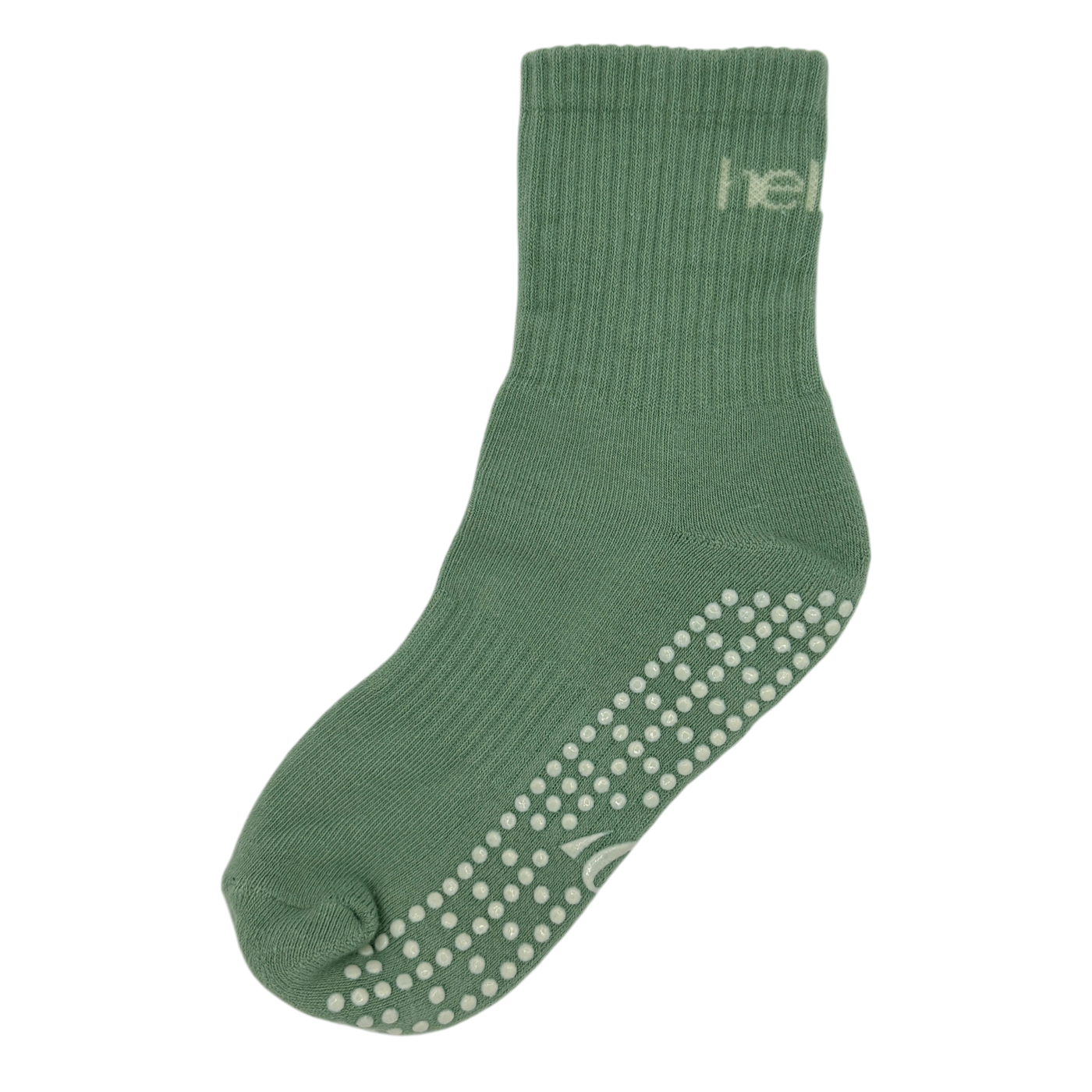 Mid Crew Pilates Grip Socks - Sage Green