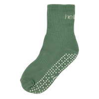 Mid Crew Pilates Grip Socks - Sage Green