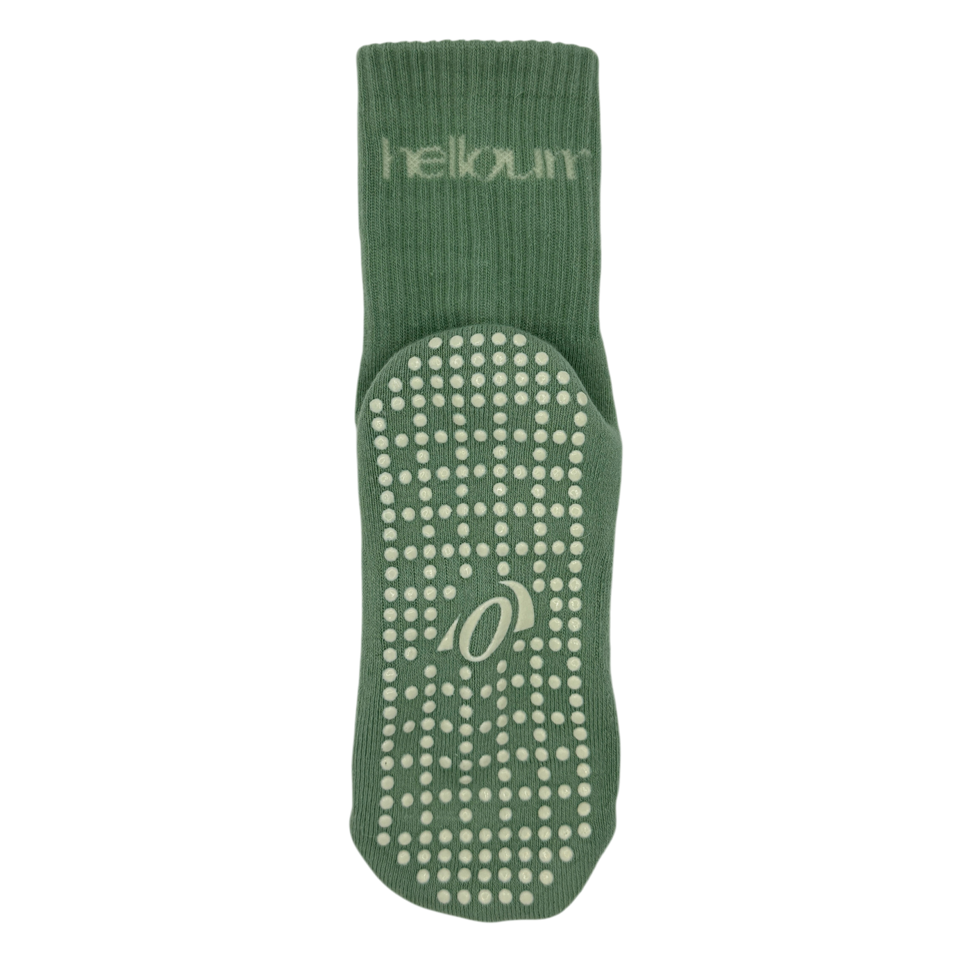 Mid Crew Pilates Grip Socks - Sage Green