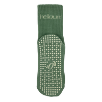 Mid Crew Pilates Grip Socks - Sage Green