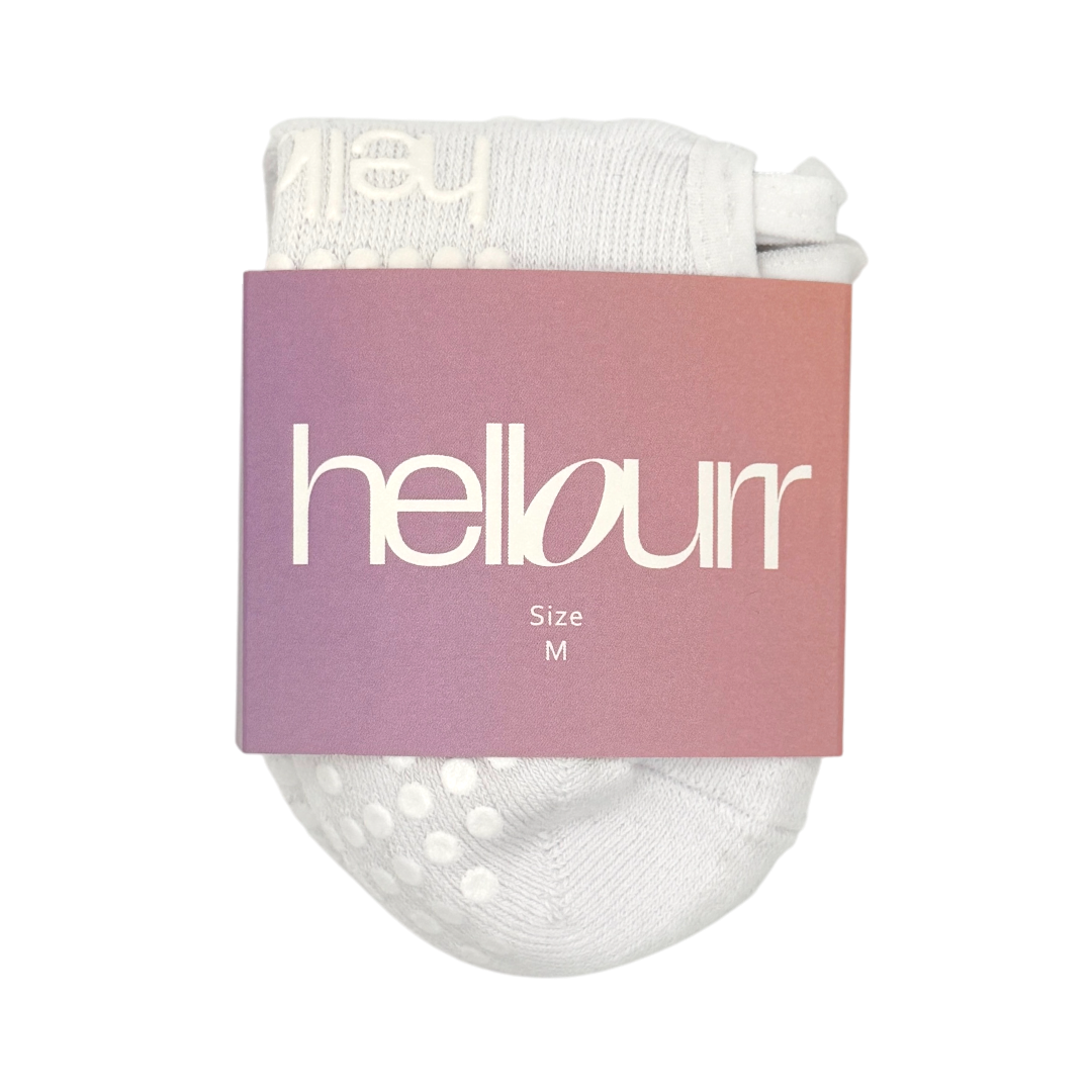 Ballet Pilates Grip Socks - White