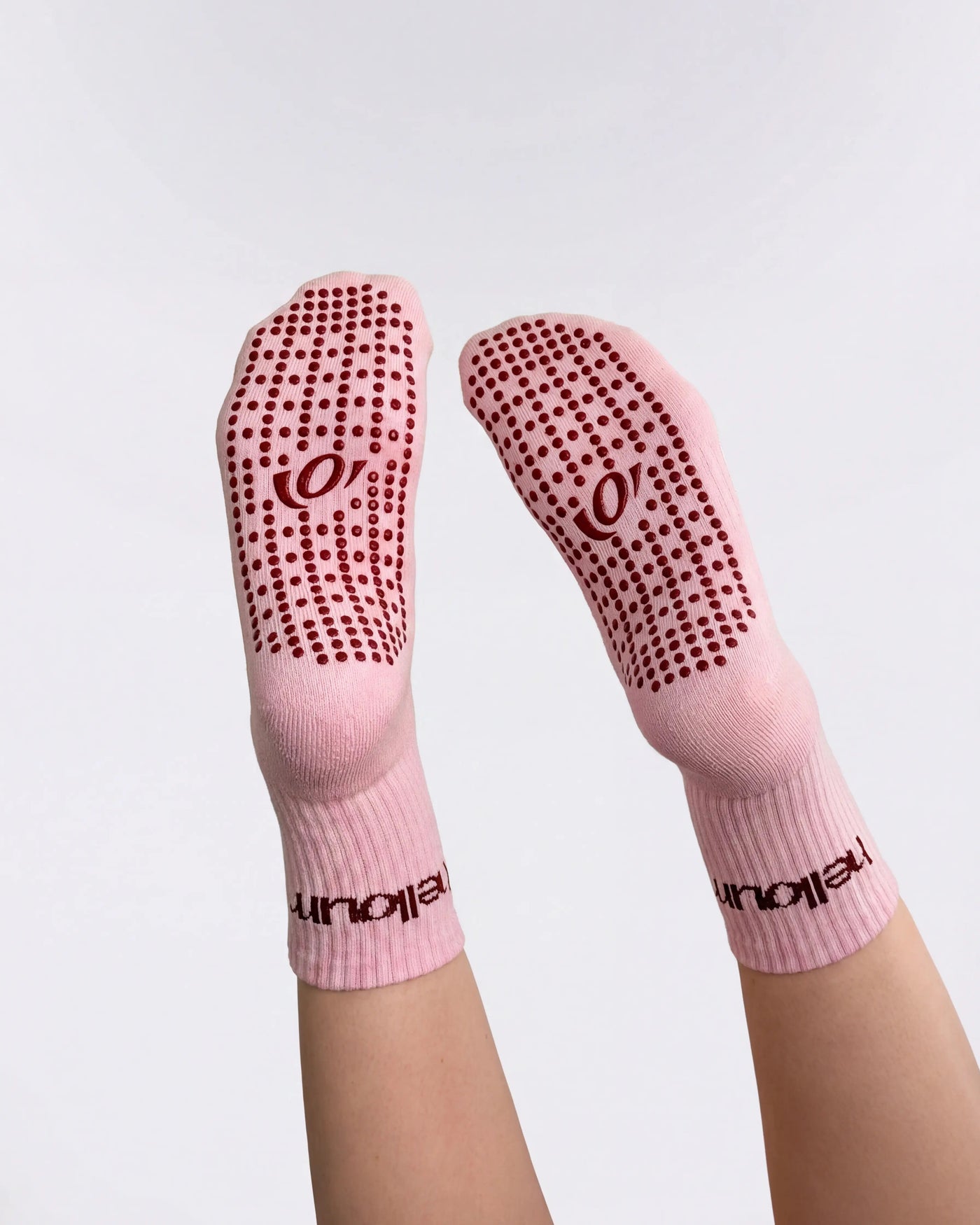 Mid Crew Pilates Grip Socks - Sakura