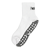 Calze da Pilates Antiscivolo - Taglio Medio - Bianco/Nero
